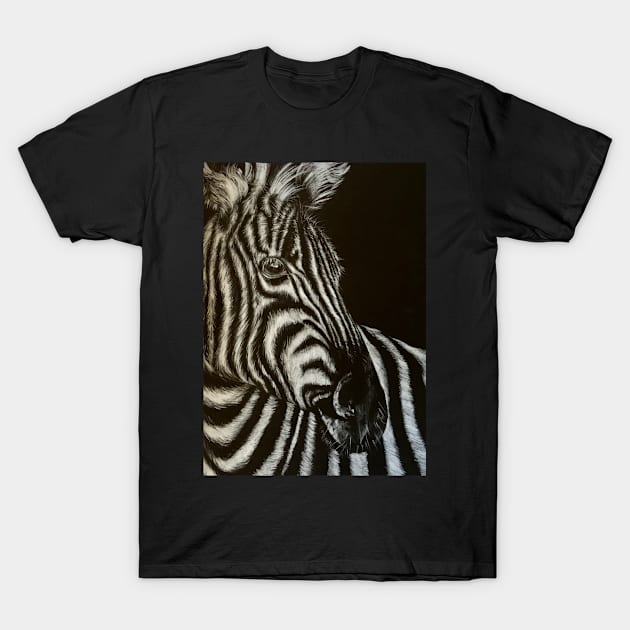 Zebra Portrait T-Shirt by Artbythree